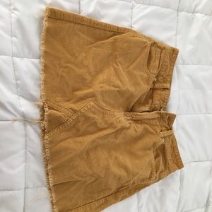 yellow corduroy skirt